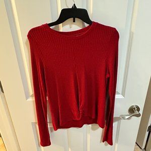 Topshop front twist sweater red size 8